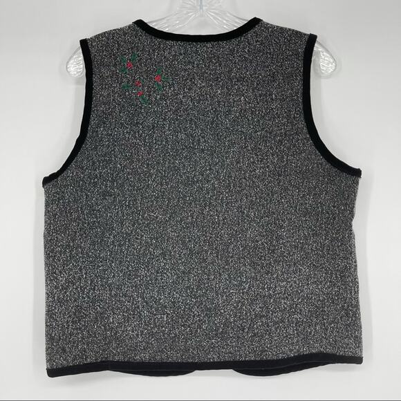 Christopher & Banks Holiday Christmas Sweater Vest Small Preppy Holiday Party - Picture 12 of 15